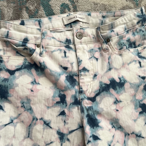 VINTAGE AMERICA Vintage High Rise Skinny Ankle tie dye jeans size 6/28 - Picture 8 of 11